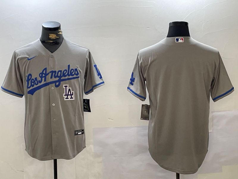 Men Los Angeles Dodgers Blank Grey Game 2024 Nike MLB Jersey style 10161->los angeles dodgers->MLB Jersey